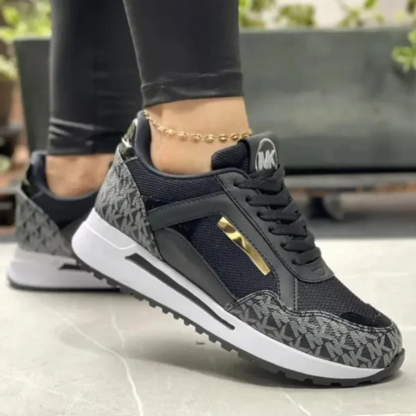 New Style Women Wedges Sneakers Lace - Up Breathable Sports Shoes Big Casual Platform Women Footwear Ladies Vulcanized Shoes - Image 3