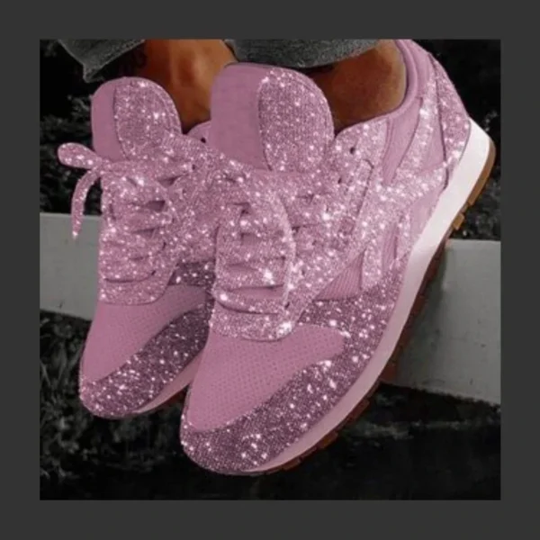 Woman Sneakers Shining Glitter Autumn Shoes Woman Platform Trainers Ladies Silver Shoes Tenis Feminino Red Blue Platform Shoes - Image 4