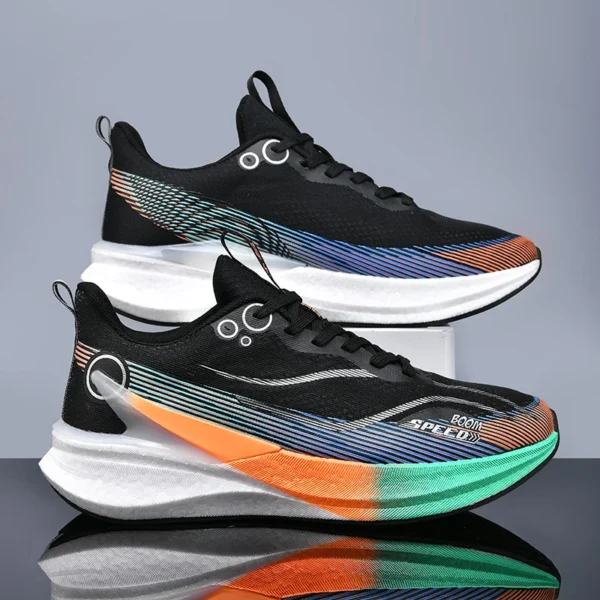 Mens Trainers Lightweight Shock-absorbing Sole Mesh Breathable Sneakers Comfortable Training Outdoor Mens Running Shoes - Image 3