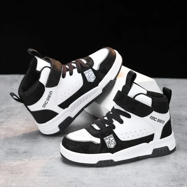 Kids Board Casual Shoes High Top Boys Girls Sneakers Leather Waterproof Non-slip Sport Shoes Children Toddler Casual Shoes 28-39 - Image 3