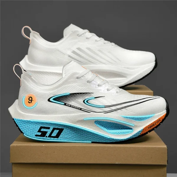 Men's Sports Shoes Cushioning Non-Slip Flat Wear Resistant Sneakers Mesh Breathable Platform Soft Running Shoes for Man - Image 5