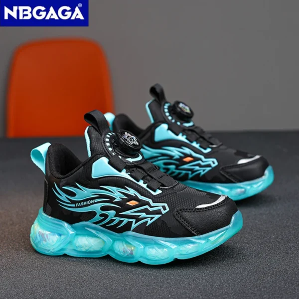 New Anti-skid Leather Kids Sneakers for Boys Running Walking Lightweight Casual Shoes With Fashion Dragon Pattern Size 28-39 - Image 5