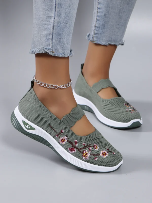 Spring new women's sports shoes, fashionable, breathable, lightweight, non-slip, wear-resistant, casual sports shoes, flat shoes - Image 3