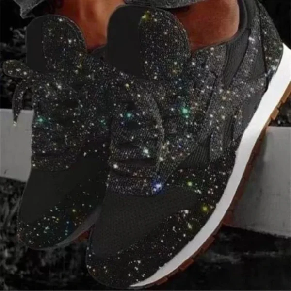 Woman Sneakers Shining Glitter Autumn Shoes Woman Platform Trainers Ladies Silver Shoes Tenis Feminino Red Blue Platform Shoes - Image 2