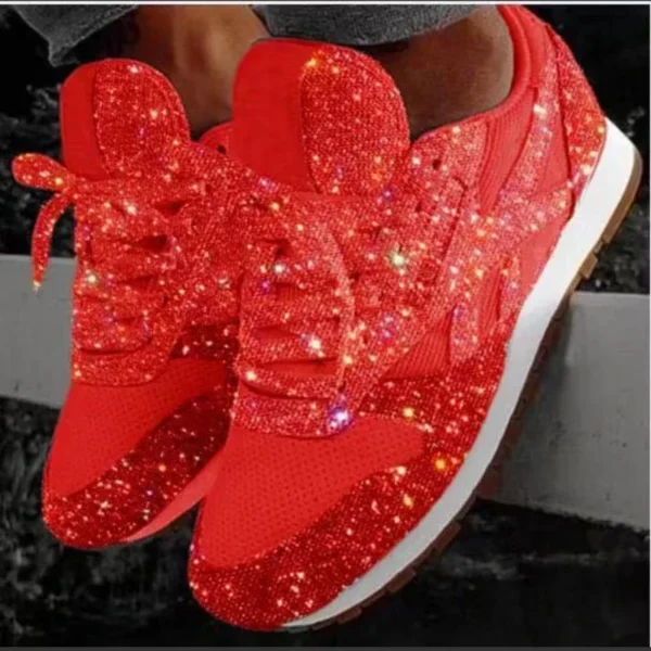 Woman Sneakers Shining Glitter Autumn Shoes Woman Platform Trainers Ladies Silver Shoes Tenis Feminino Red Blue Platform Shoes - Image 5