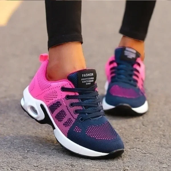 Professional Running Shoes For Women Lightweight Designer Air Mesh Breathable Gym Sneakers Lace-Up Outdoor Sports Tennis Shoe