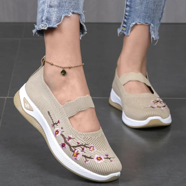 Spring new women's sports shoes, fashionable, breathable, lightweight, non-slip, wear-resistant, casual sports shoes, flat shoes - Image 2