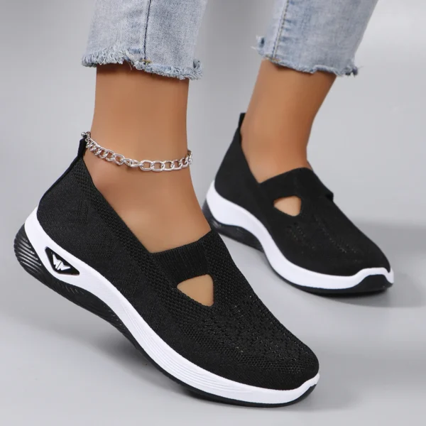 Spring new women's sports shoes, fashionable, breathable, lightweight, non-slip, wear-resistant, casual sports shoes, flat shoes - Image 2