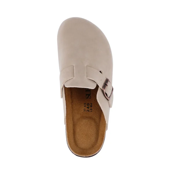 SUFU Leather Birkenstocks Women's New All-in-one Flat Slip-on Beanie Shoes Women Wear Vintage Single Shoes - Image 2