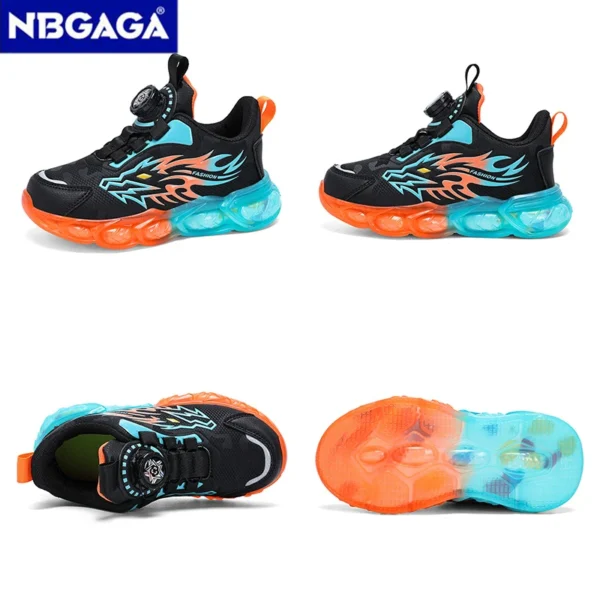 New Anti-skid Leather Kids Sneakers for Boys Running Walking Lightweight Casual Shoes With Fashion Dragon Pattern Size 28-39 - Image 6